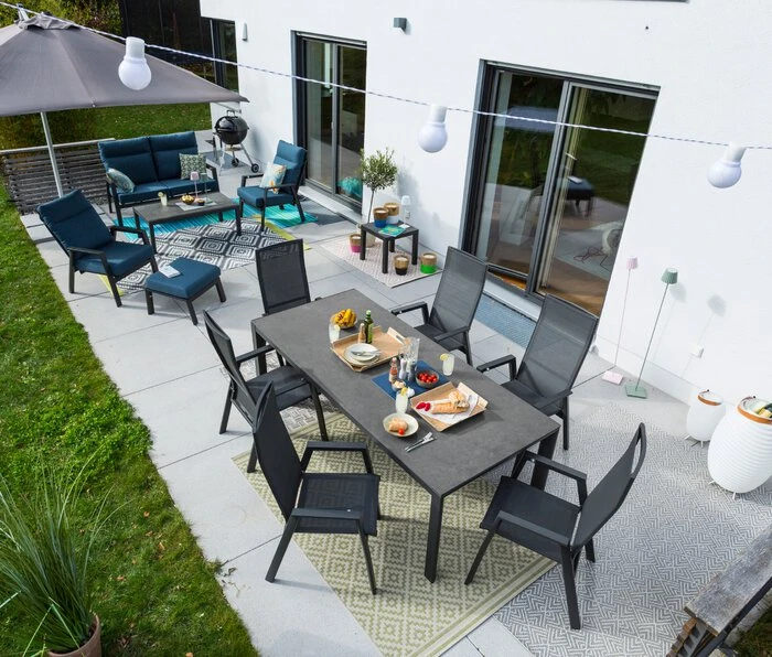 Gartenmöbel Set Deluxe Alu 7tlg.