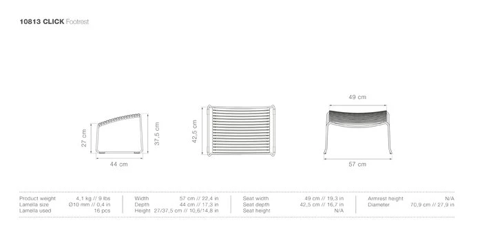 Gartenhocker Click, Schwarz – Bild 3