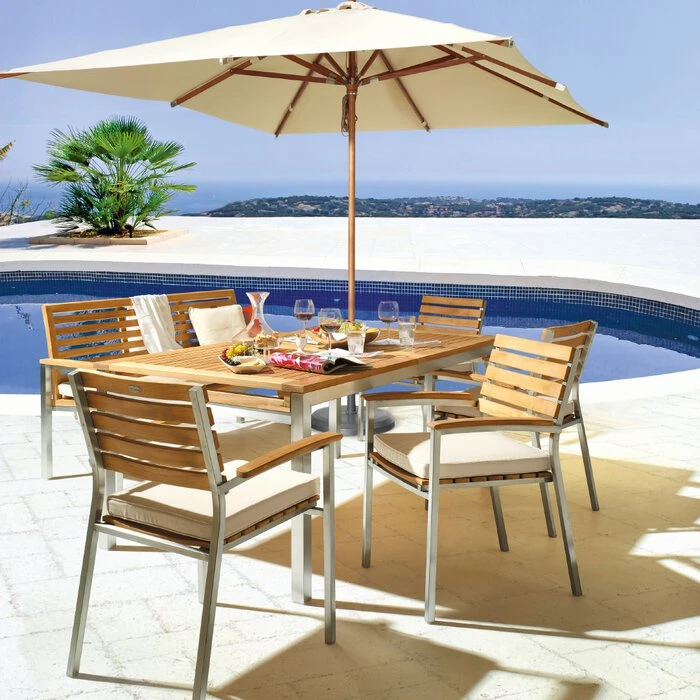 Gartenbank Madura, Edelstahl/Teak – Bild 3