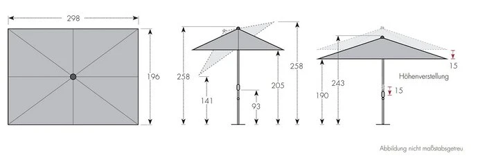 Doppler Marktschirm Alu Wood 200 X 300 Cm Cm – Bild 6