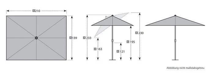 Doppler Marktschirm Alu Wood 140 X 200 Cm – Bild 7