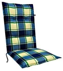 Hochlehner-Auflage Karo 120 X 50 Cm, Blau