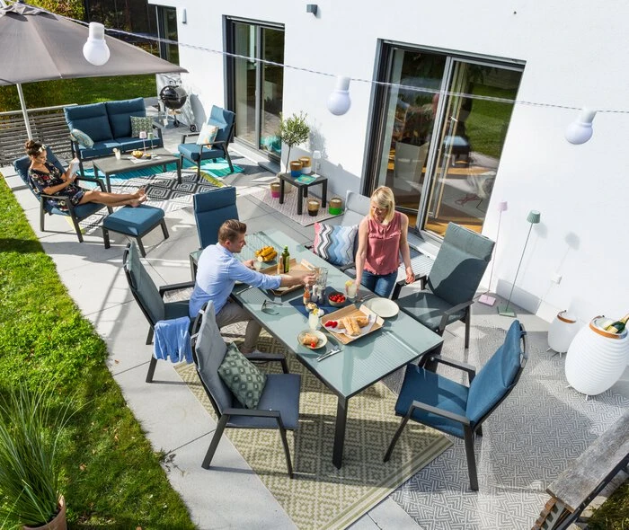 Gartenstuhl-Auflage DeluxeAlu Essgruppe – Bild 2