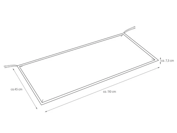 Bank-Auflage Unica 110x45cm, Anthrazit – Bild 4