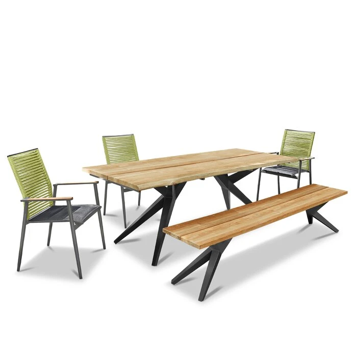 Gartenmöbel Set Amsterdam 6tlg. Grün