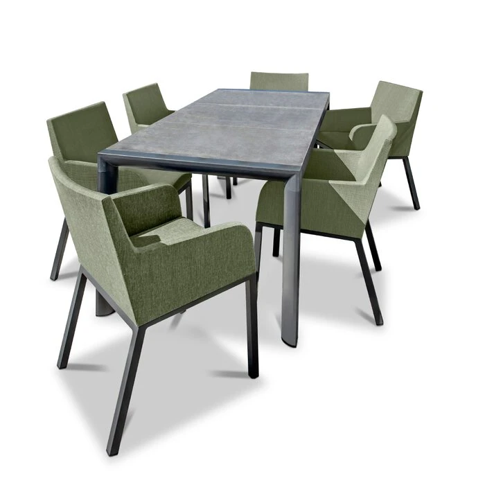 Gartenmöbel Set Badia 7tlg. Grün