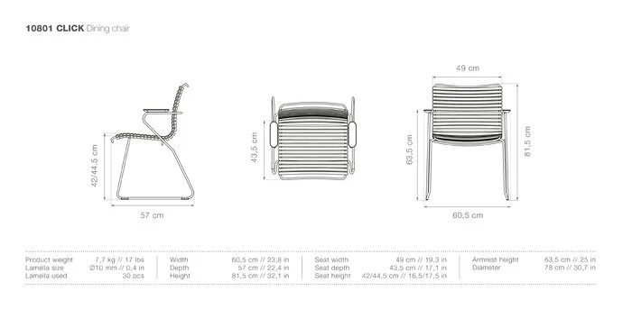 Gartensessel Click, Dunkelblau – Bild 4
