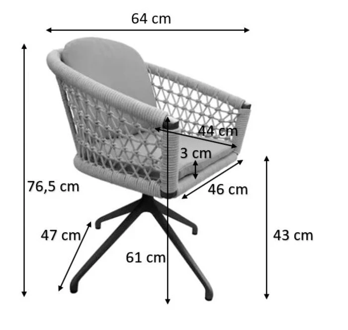 Gartenstuhl Drehbar Muses Rope â Bild 8